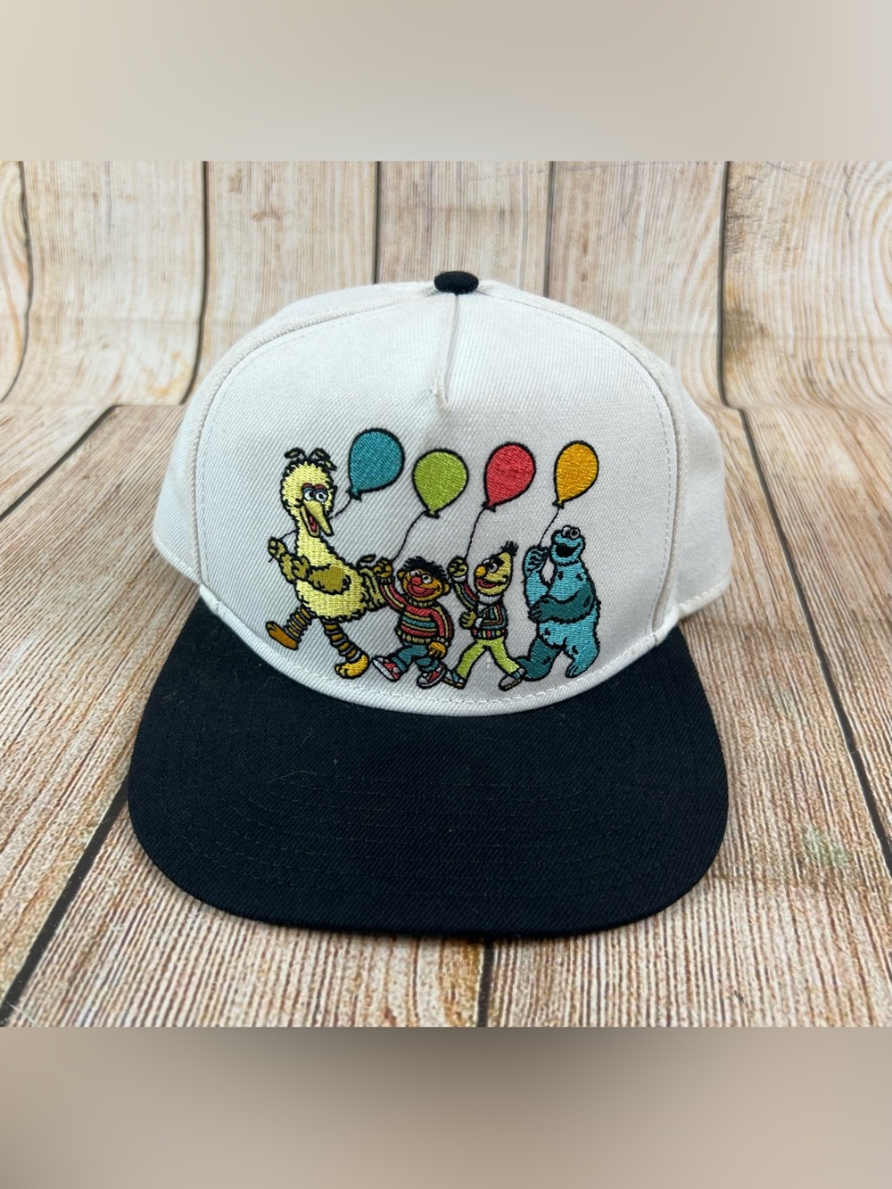 Sesame Street 2019 Adult Snapback Hat Cap White Black